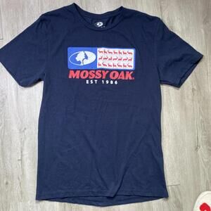 Mossy Oak T Shirt Men’s Medium Blue Short Sleeve
